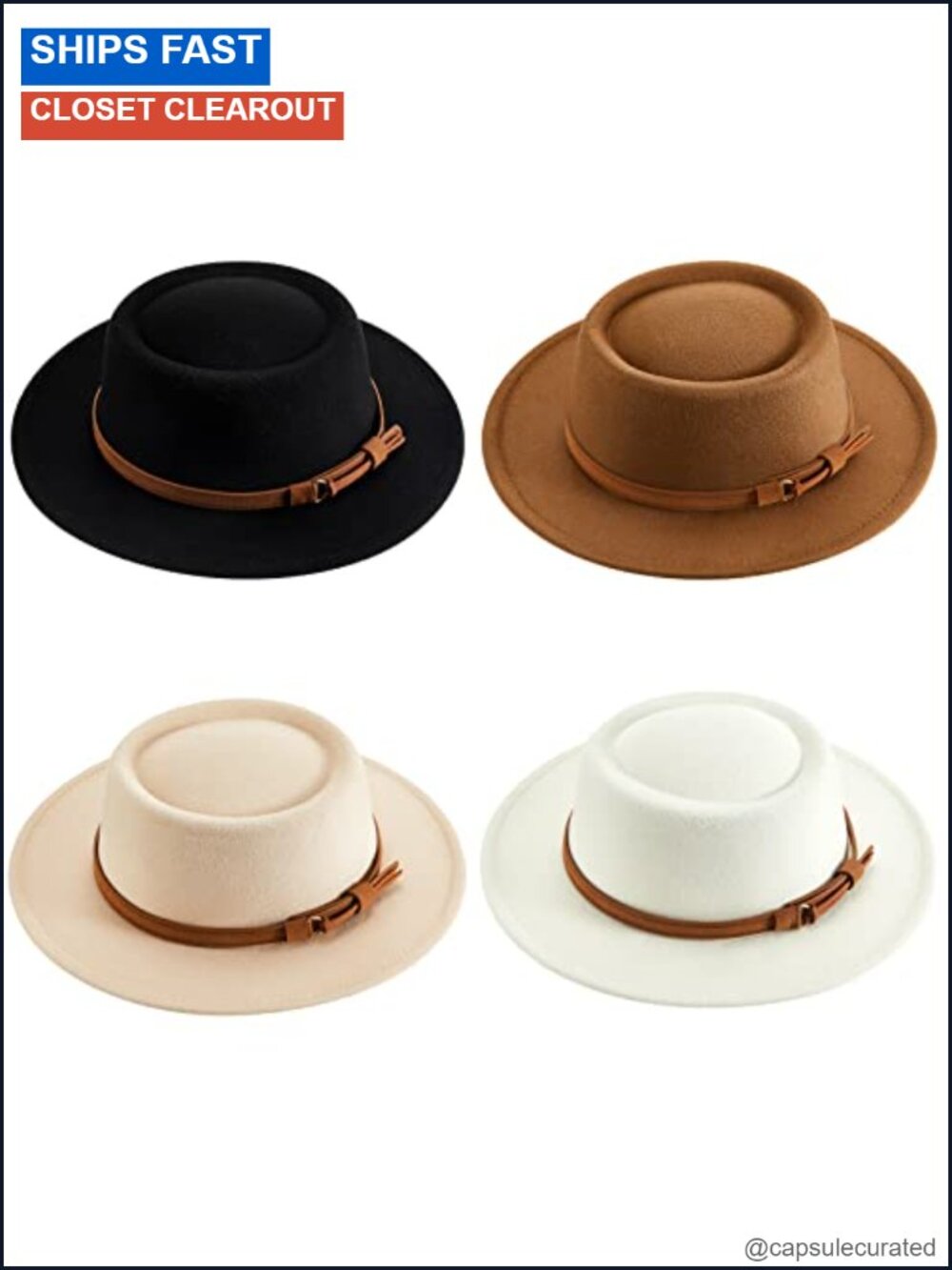 Wool Fedora Hat Wide Brim Vintage Panama Style Women Accessory